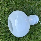 Vintage 1970s opaline glass pendant light