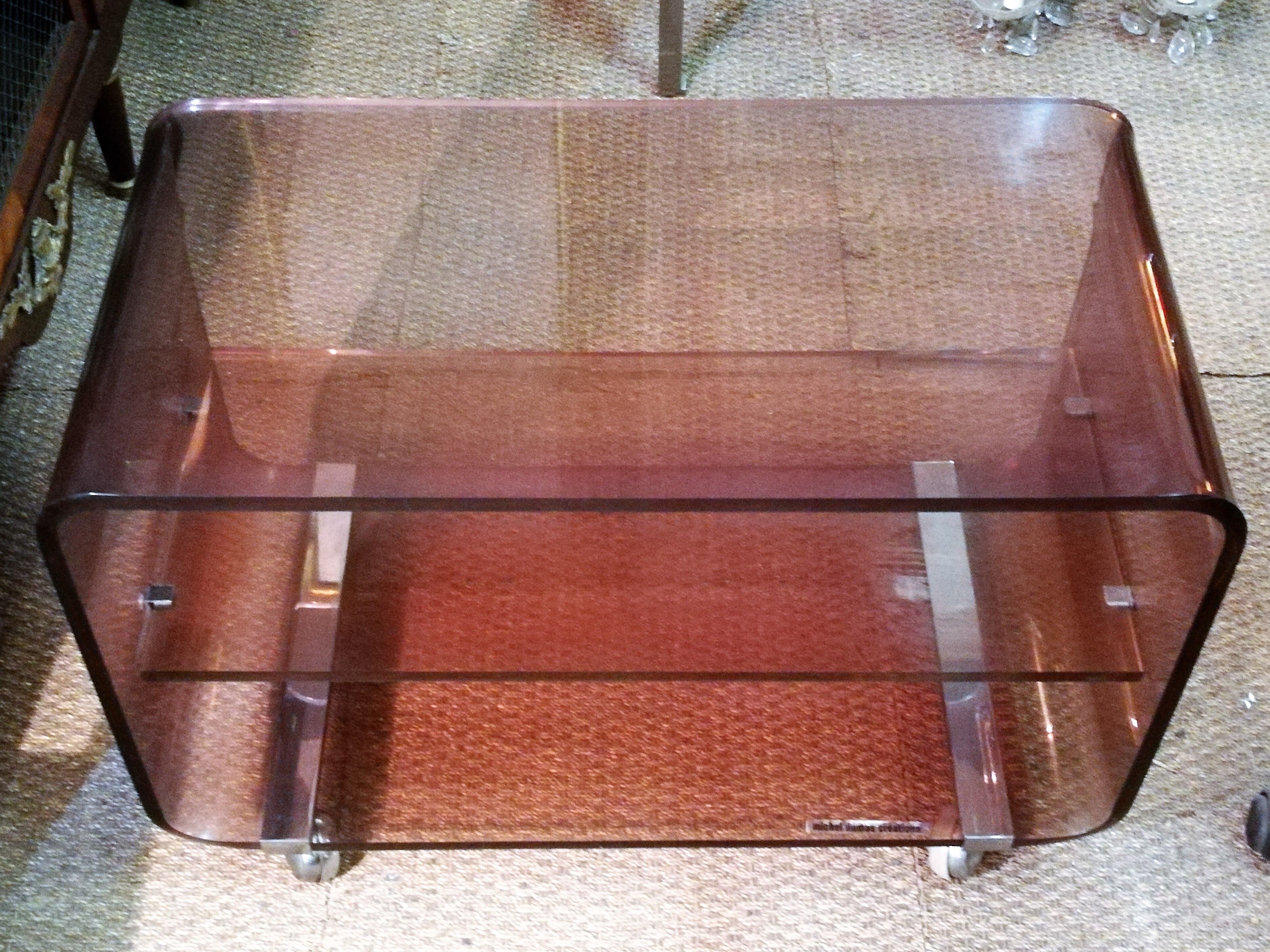 Coffee table in plexiglass Michel Dumas