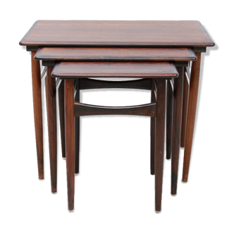 Set Rosewood nesting tables by Kai Kristiansen