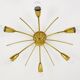 J.T. Kalmar Sun Lustre in Brass Mid-Century, Austria, 1950s