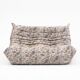 Togo three-seater sofa in patterned fabric by Michel Ducaroy for Ligne Roset