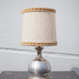 Table lamp, table lamp, bedside lamp, tin and metal lamp, lampshade lamp, 60's
