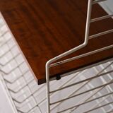 Vintage bookcase with metal frame