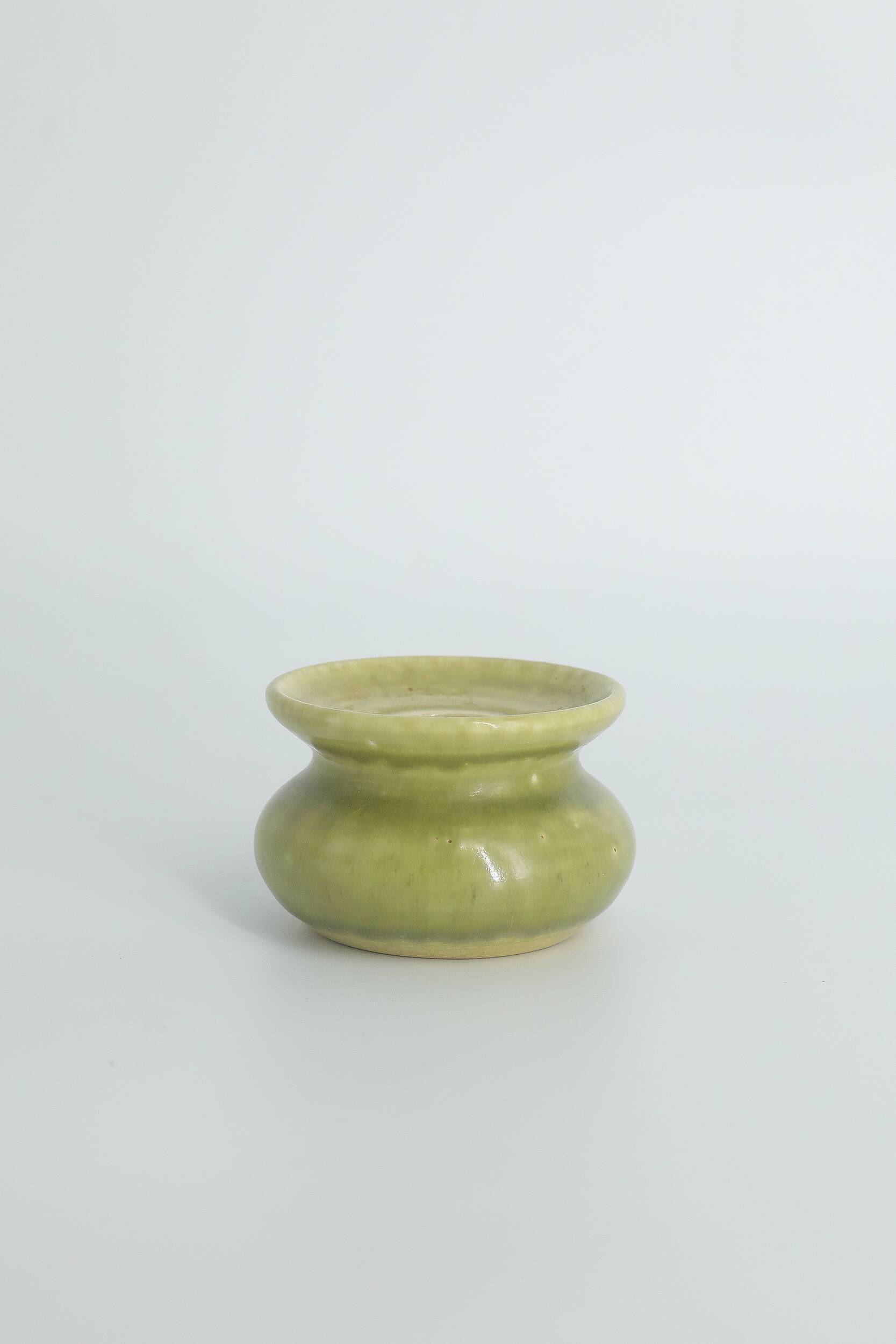 Mid-century Scandinavian collector's candlestick in stoneware by Gunnars Keramik.