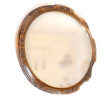 Mirror oval wood 34x44cm