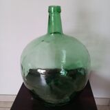 Ancienne  dame jeanne en verre soufflé contenance 30 l