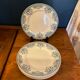 6 flat plates. Terre de Fer model Louis XVI. 1900