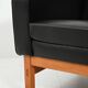 Swedish AB Futura teak and faux leather armchair