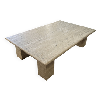 Table basse en travertin, Italie 70s