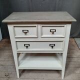 Painted cabinet with 3 drawers