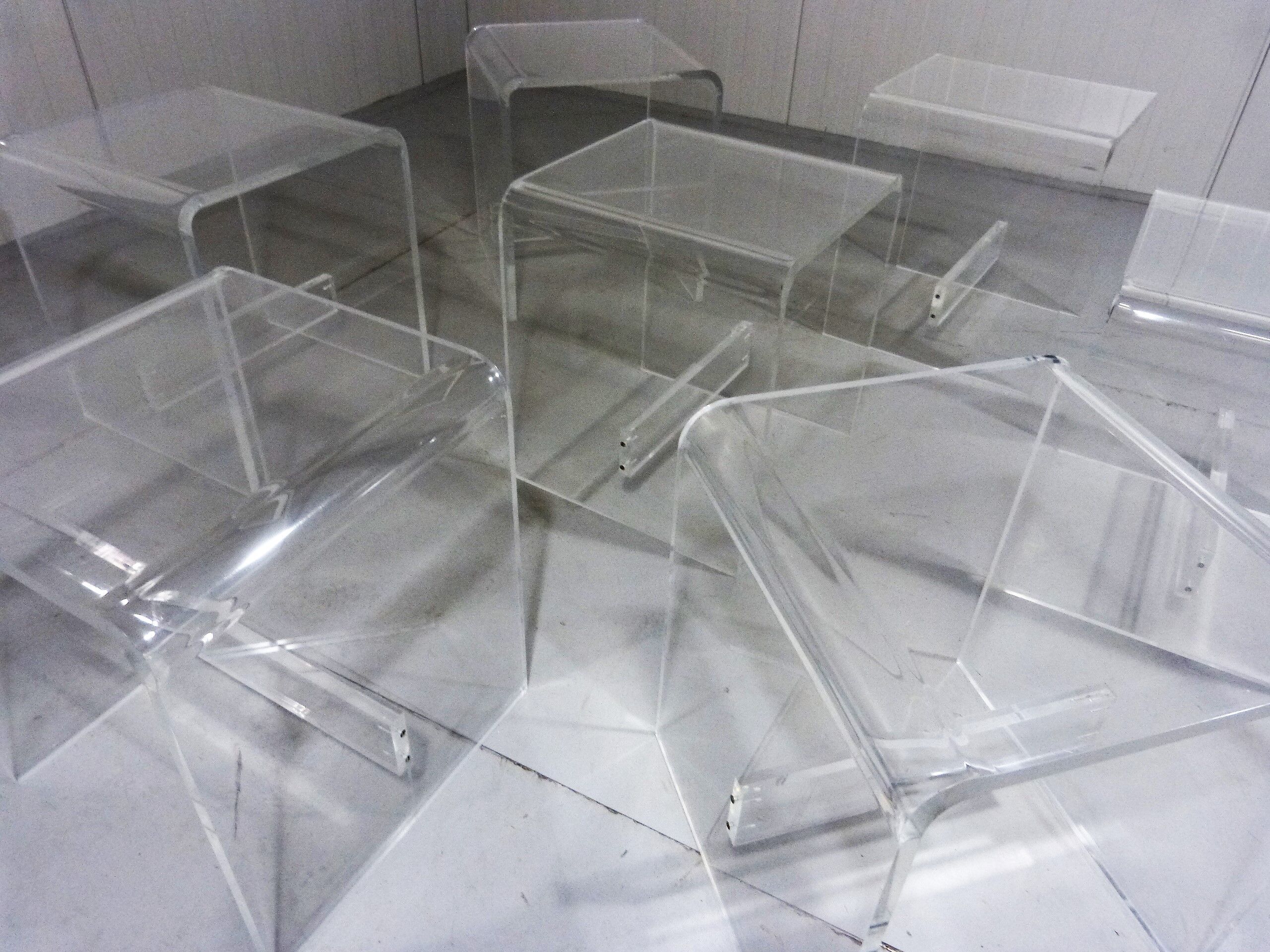 Vintage plexiglass stools 1960-70’s