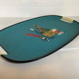 Vintage tray with scoubidou handles