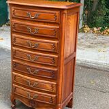 Louis XV style chest of drawers in solid wood from the 20th century