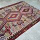Vintage Turkish kilim, handwoven, 150x292 cm.