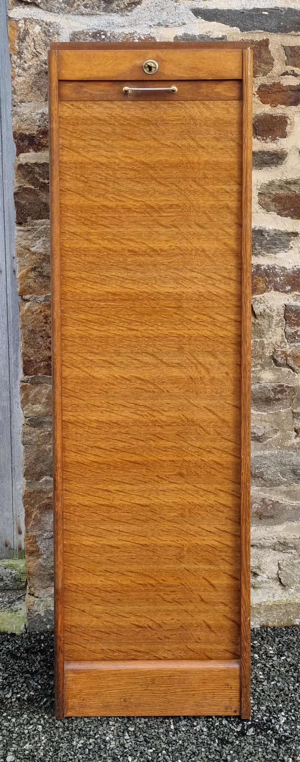 Cabinet storage cabinet with curtains, wooden, vintage.