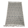 Handmade white and blue rug made of natural wool