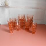 Set of pink glasses