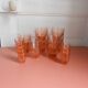 Set of pink glasses