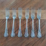 Set of 6 solid silver forks, 1st grade, Master Goldsmith Prudent Quit