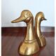 Serres livres canard en laiton