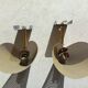 Pair of perforated metal horn wall lights