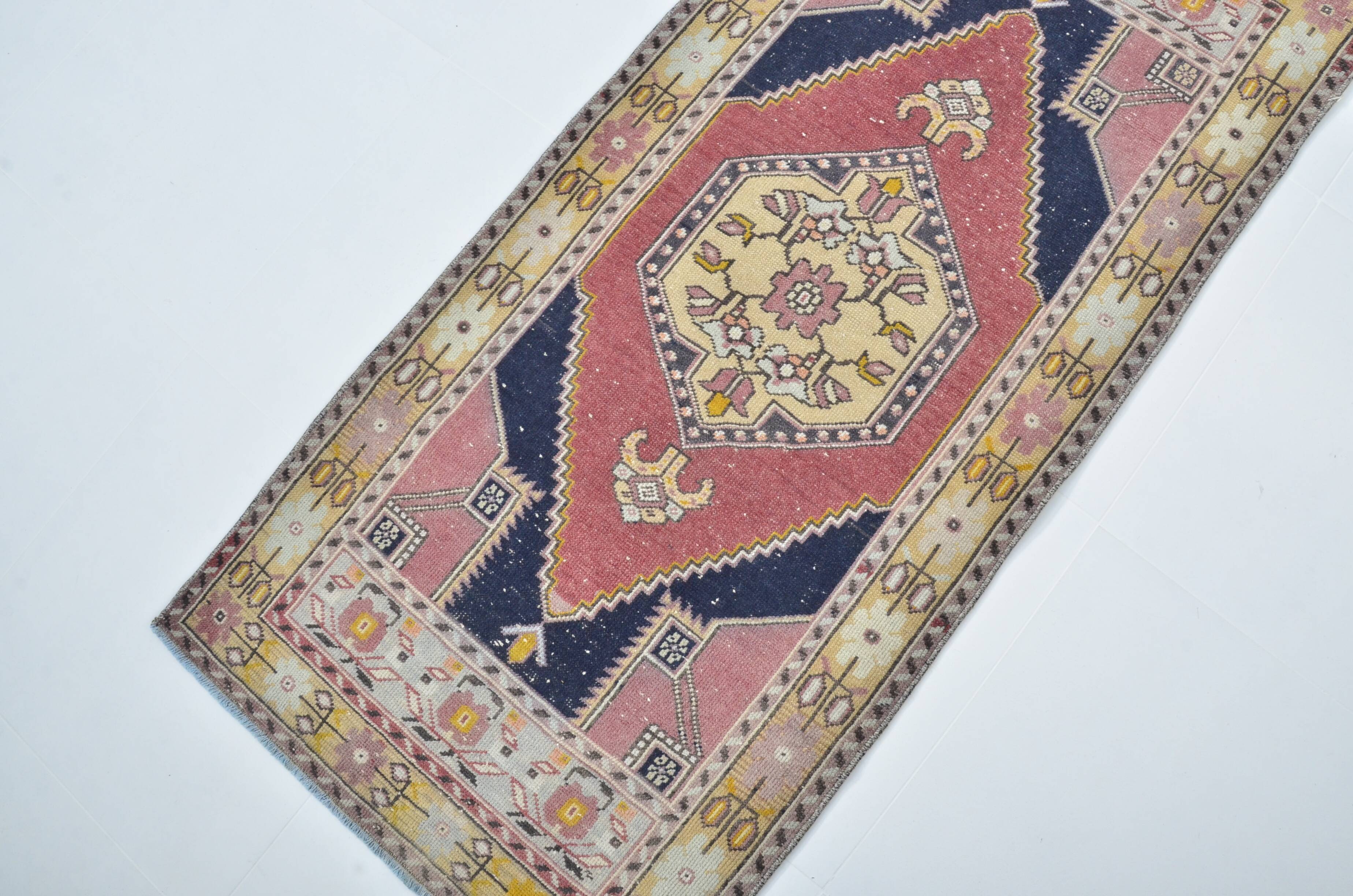 Vintage Turkish Small Floral Carpet sku 3281