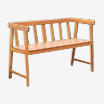 2-seater eucalyptus wooden bench