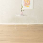 Table d'appoint minimaliste des années 1970, en verre acrylique
