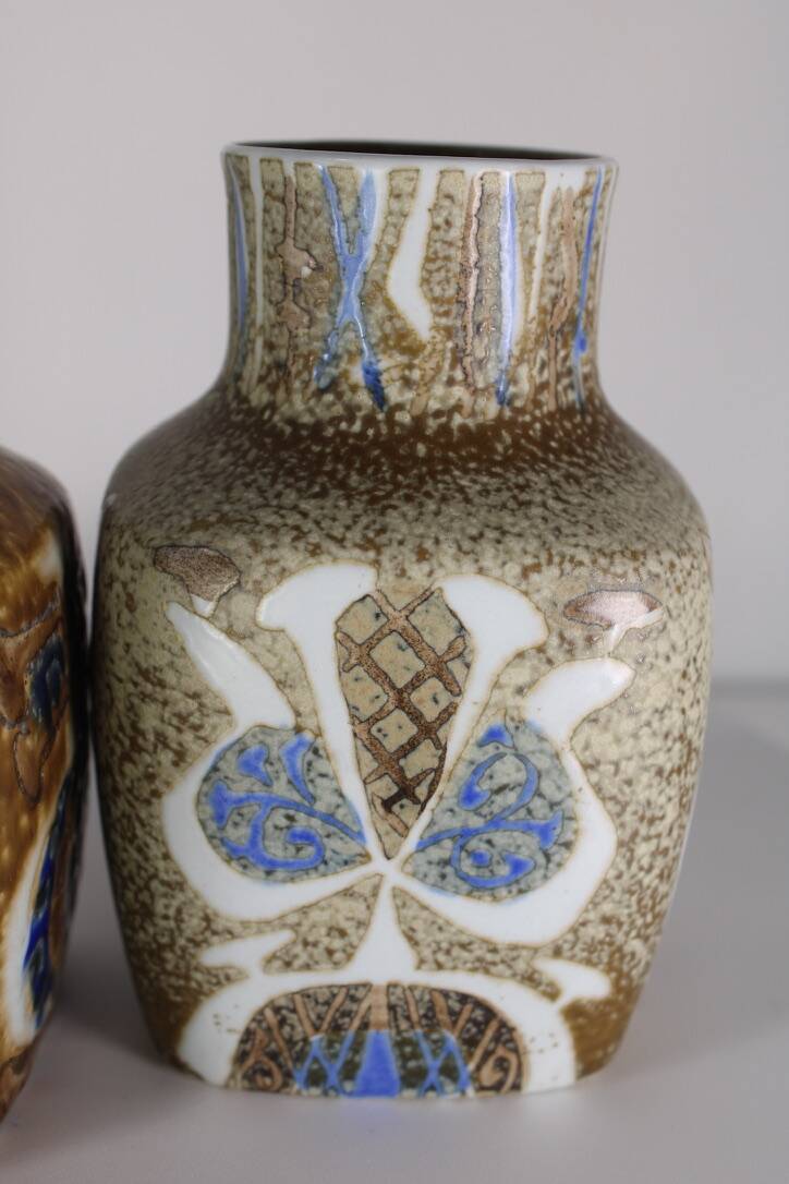 Nils Thorsson vase Royal Copenhagen vintage Danish ceramic x2 1970