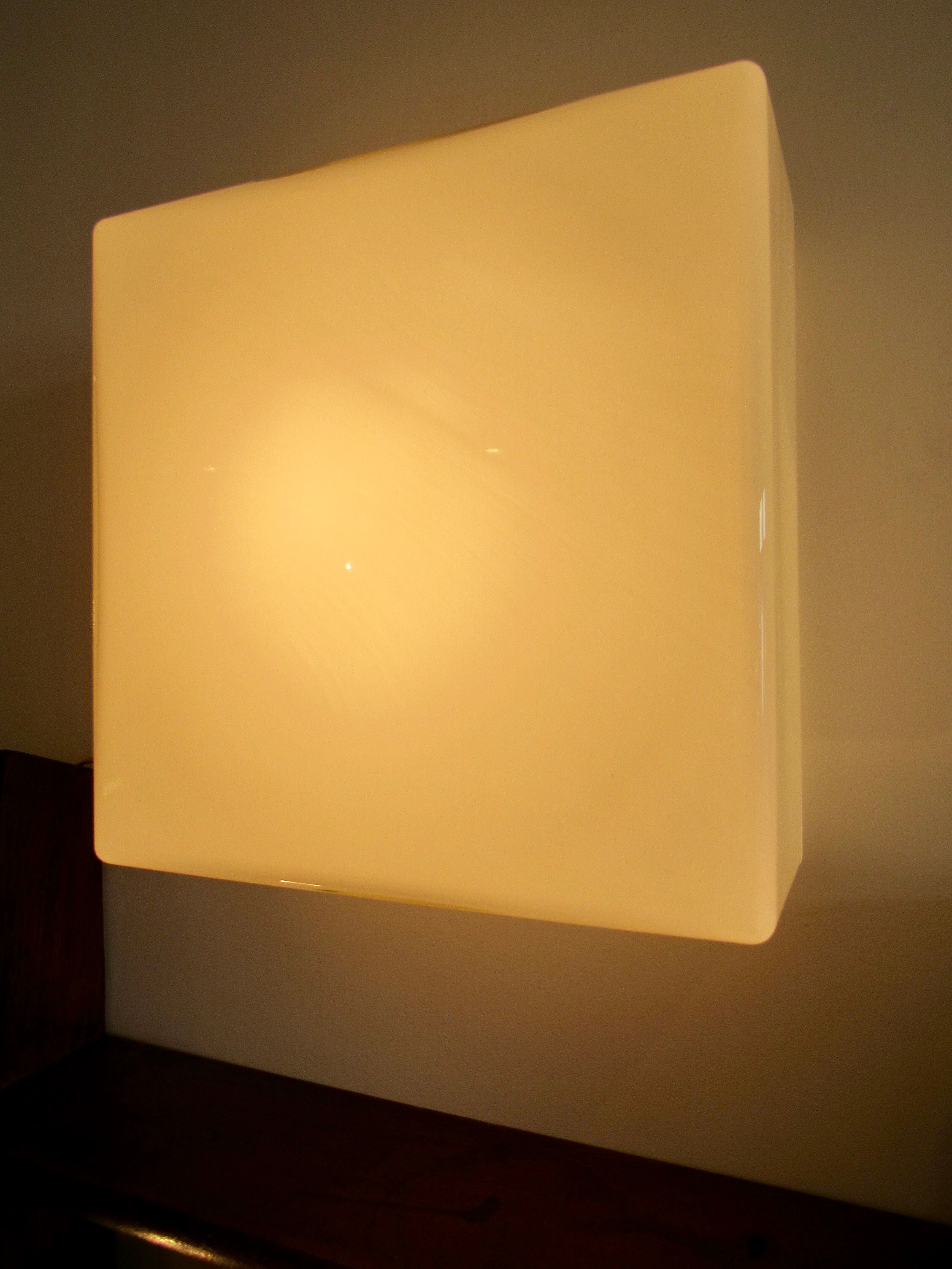 Vintage white glass Lita ceiling lamp