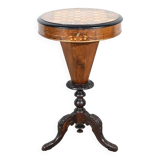 Trumpet Table for Work and Games, Walnut – Late 19th Century