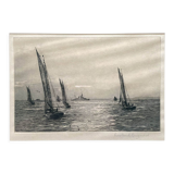 Original painting engraving Rowland Langmaid (1897/1956) "In the Path of the Sun"