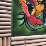 Dining table, bamboo and split rattan