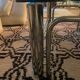 Coffee table in metal and smoked glass from the 70s