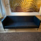 De sede black and grey sofa in leather and fabric