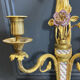 Pair of nineteenth century sconces in bronze and porcelain