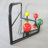 Wall coat rack with vintage balls