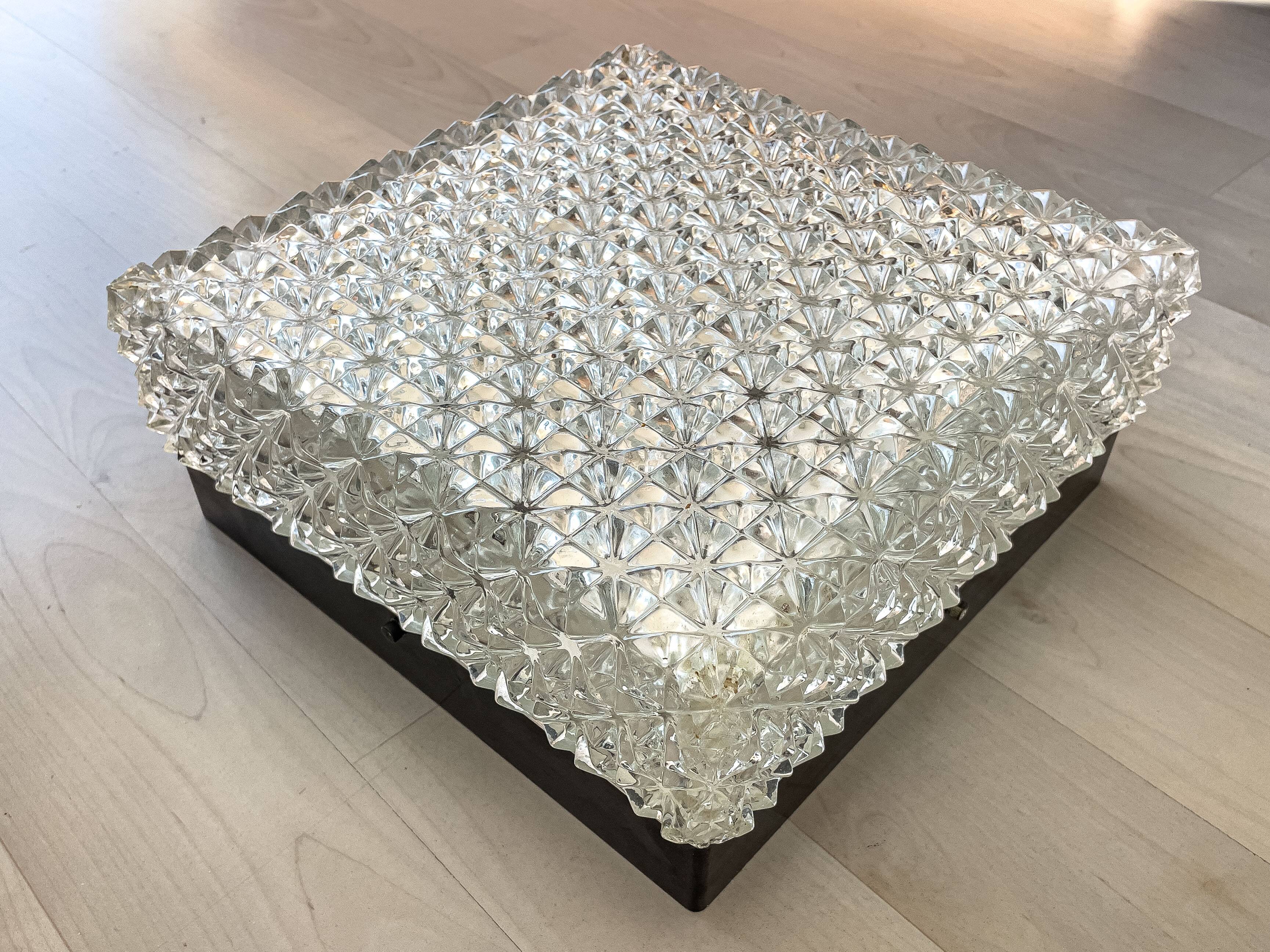 ERCO 2xE27 vintage glass ceiling light
