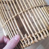 Braided wicker basket