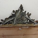 Old gilded stucco mirror