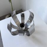 Oxar space age chrome flower wall light