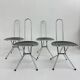 Set of 4 postmodern folding chairs by Niels Gammelgaard for Ikea, 1980s