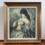 Painting: Oil on canvas - portrait of a gypsy