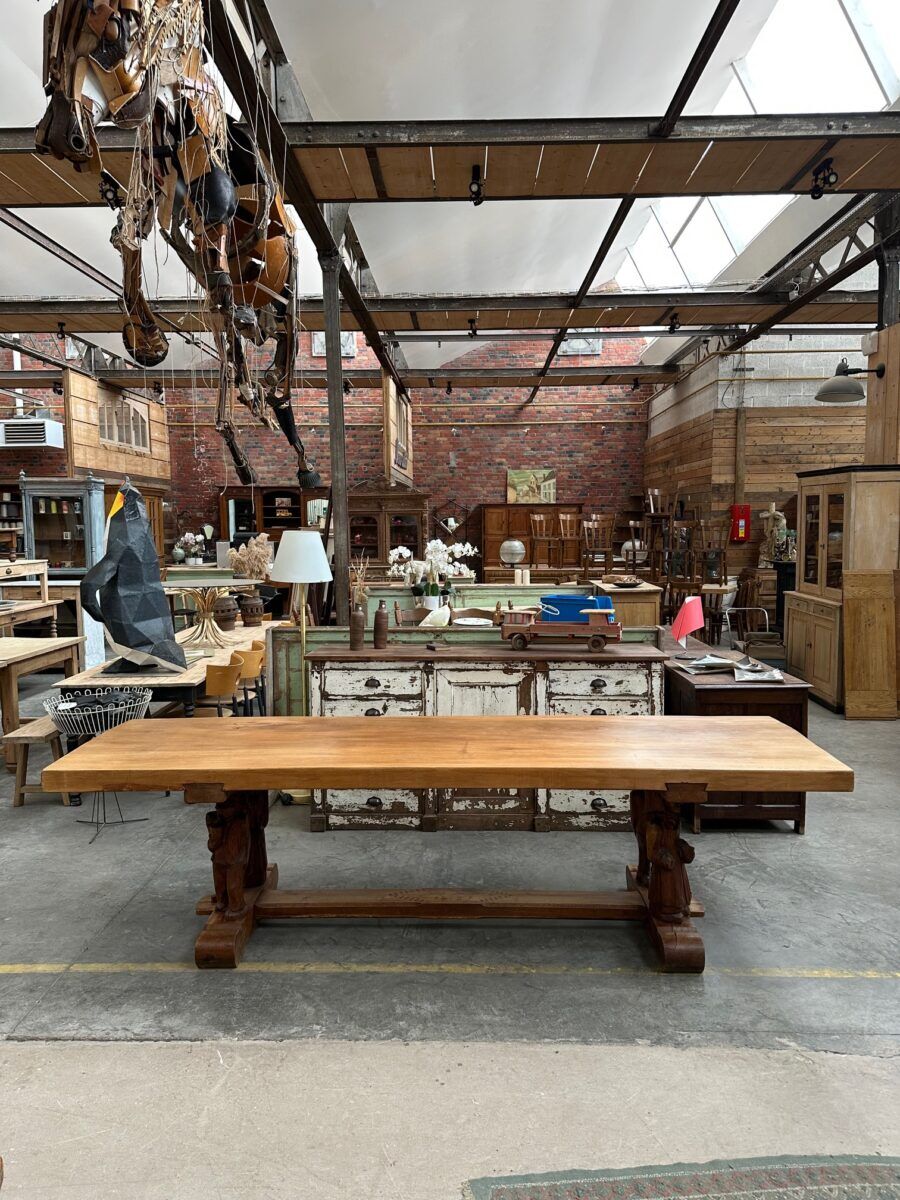 1950s mountain table in solid elm