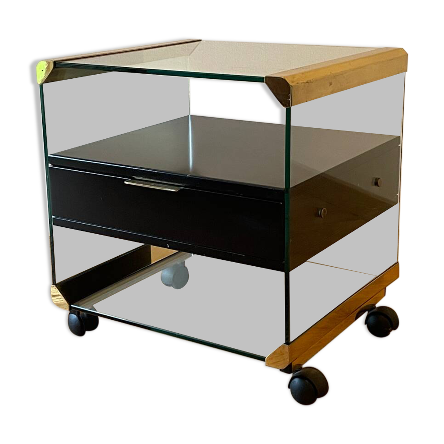 Rolling bedside table by Pierangelo Gallotti 1970