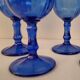 Blue glass walking glasses 1980