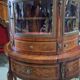 Desk - Display cabinet in the style of Louis XV with marquetry.