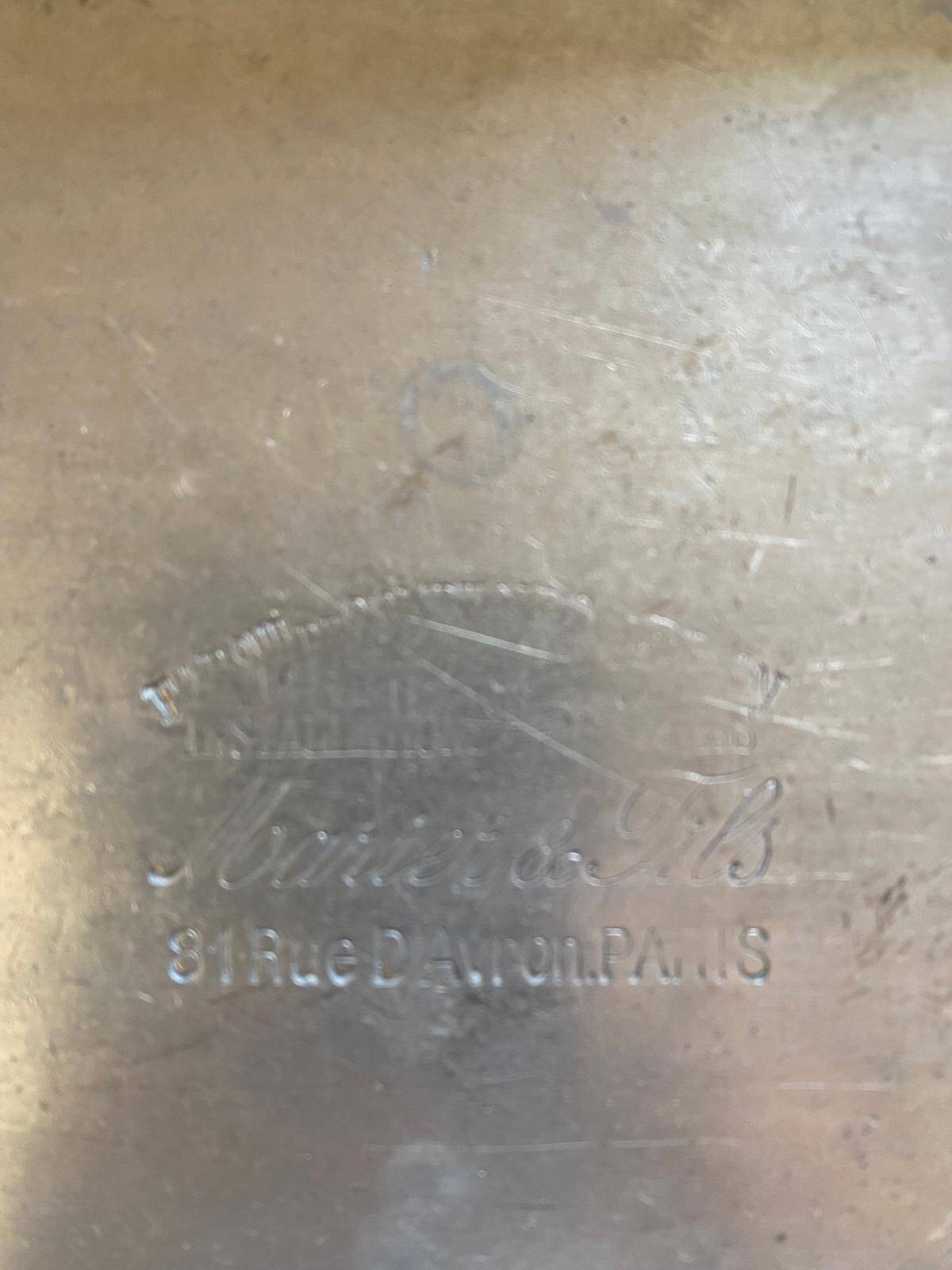 Comptoir Bar en étain 2 mètres - avec facture de 1923