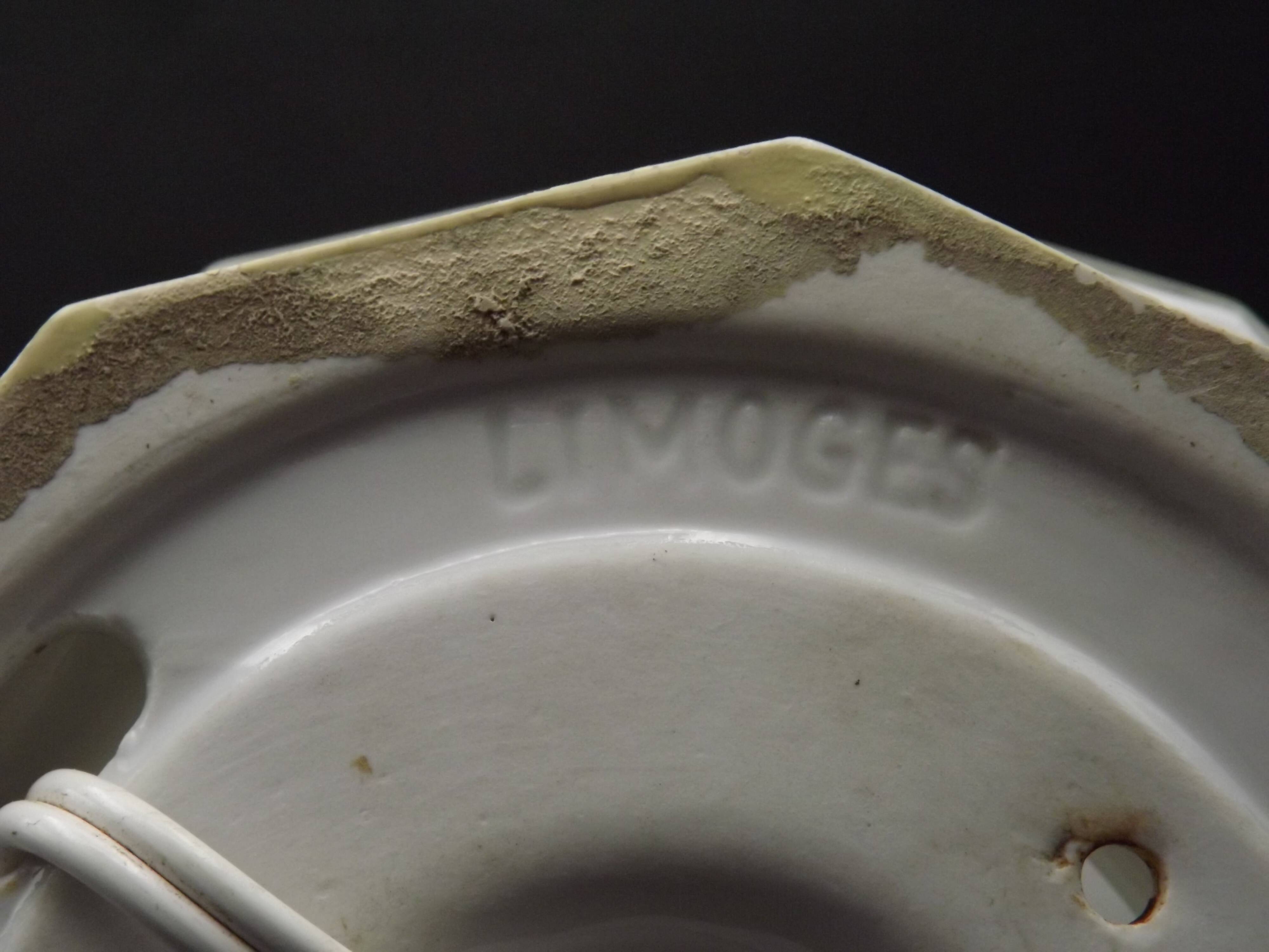 French Art Deco Skyscraper Ceiling Light White Opaque Glass - Limoges Mount