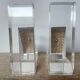 Bookends in solid methacrylate – Rare modernist design, 1980s